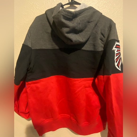 Men's Starter Gray/Black Atlanta Falcons hoodie~NEW - Picture 2 of 5